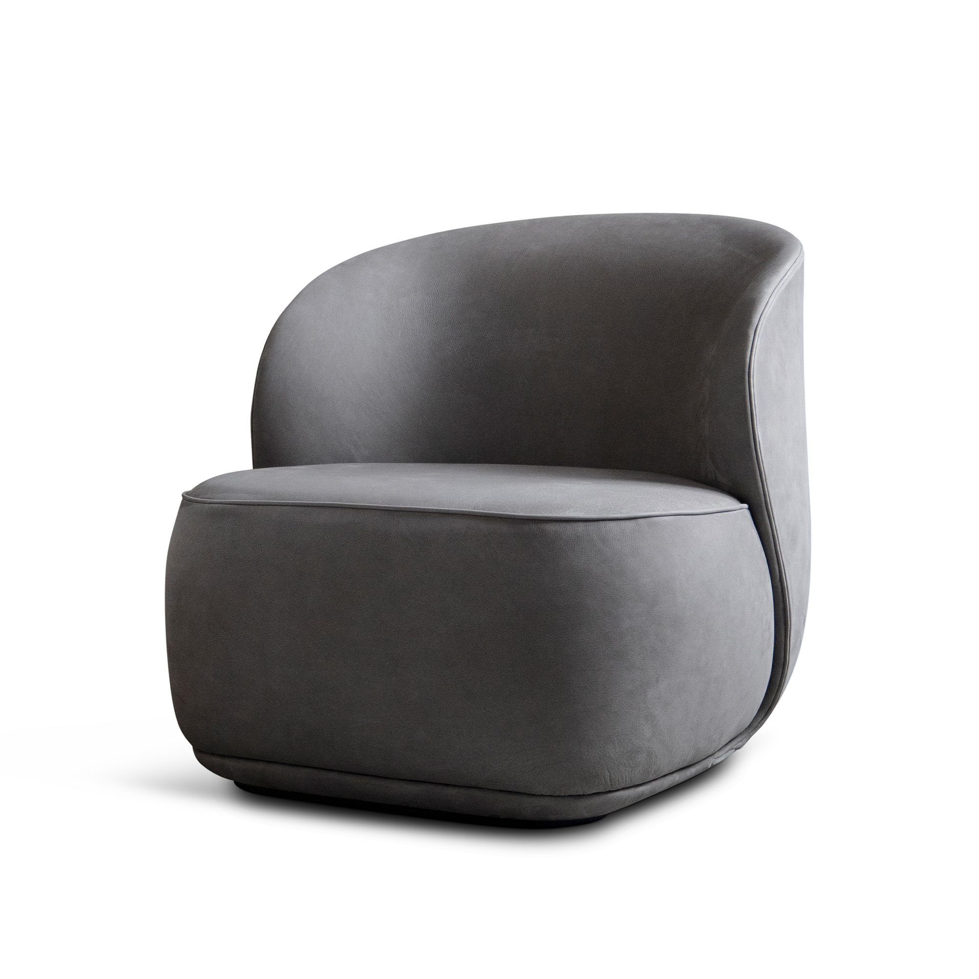 Friends & Founders - Pipe Lounge Chair - Leather Cat. 7 Royal Nubuck 30254 - Ida Linea Hildebrand - Harmaa - Nahka/Metalli