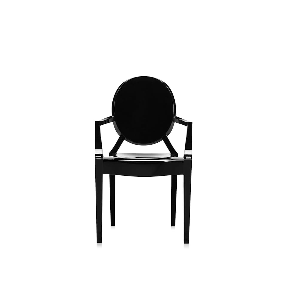 Lou Lou Ghost Chair Barnestol - Glossy Black
