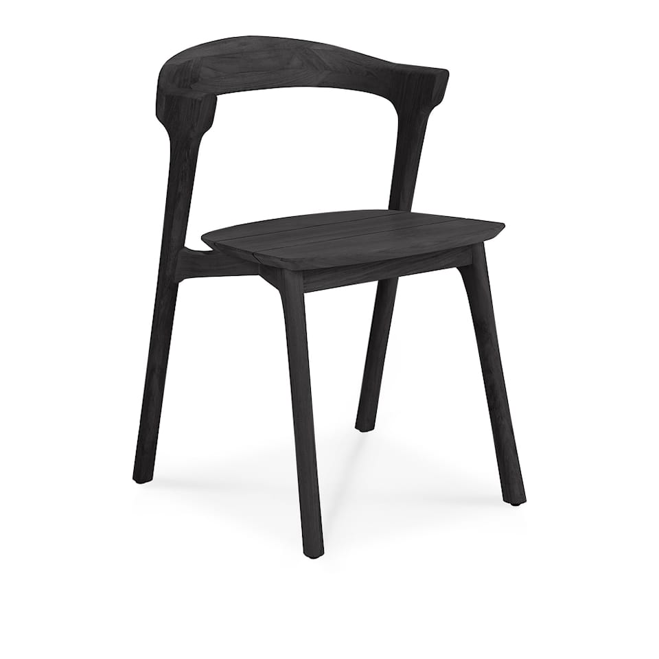 Bok Outdoor Dining Chair - Varnished Oak/Black