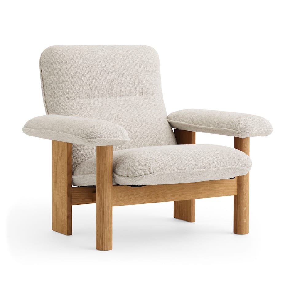 Brasilia Lounge Chair - Natural Oak