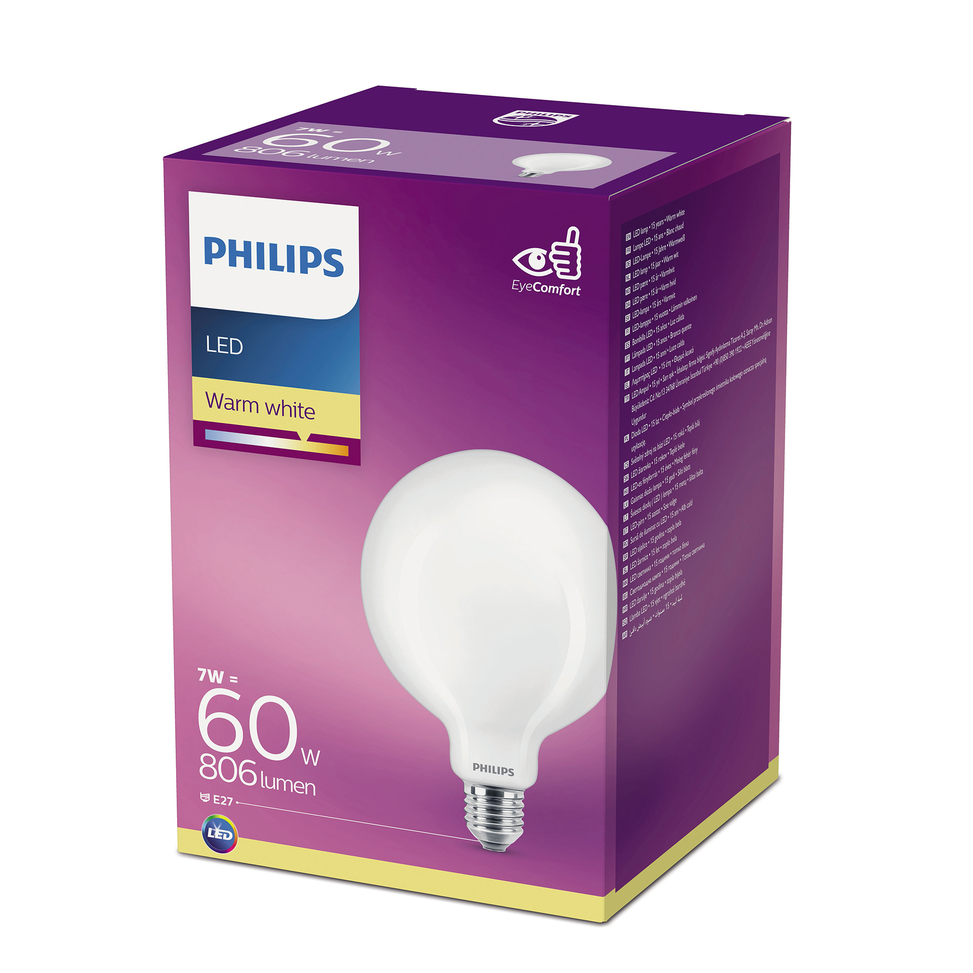 Lampe LED Osram filament modèle classique E27 7W 806 lumes