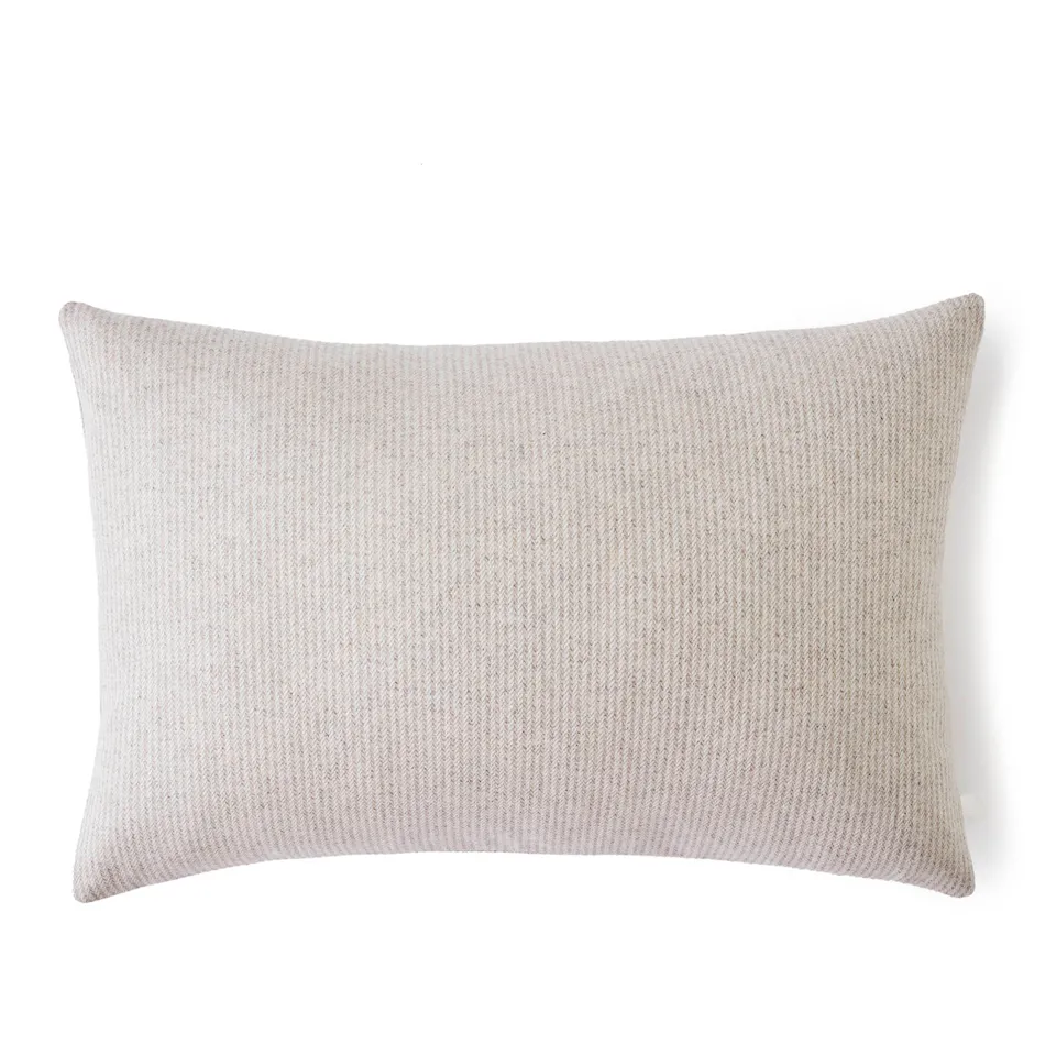 Wool Stripe Cushion - 60 x 40 cm, Barzio Light Beige