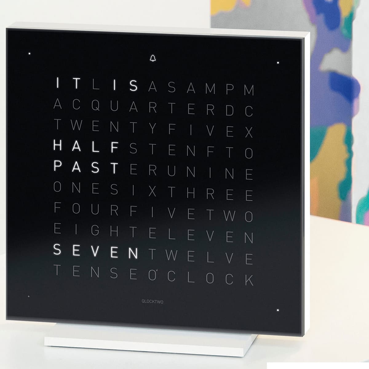 Qlocktwo Touch Pure Acrylic - Black Ice Tea
