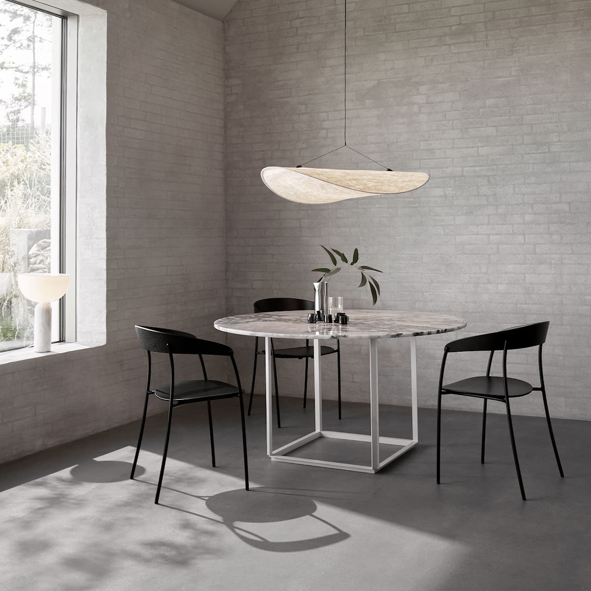 Florence White Round Dining Table 120cm