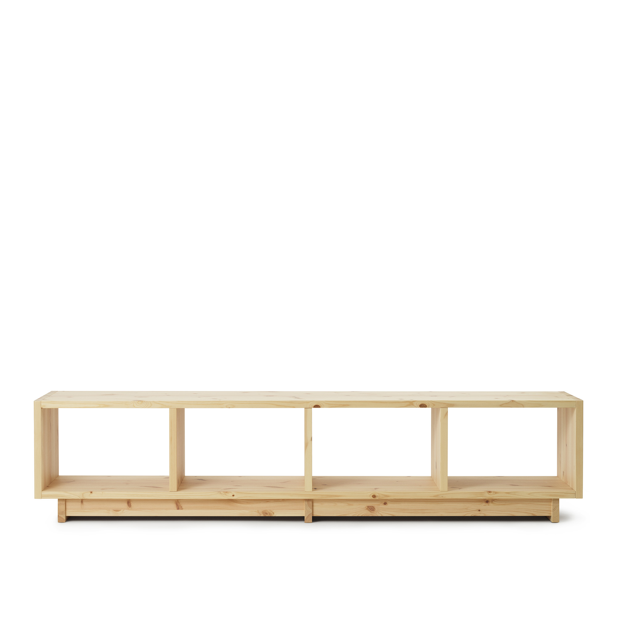Plank Bookcase Low - Pine