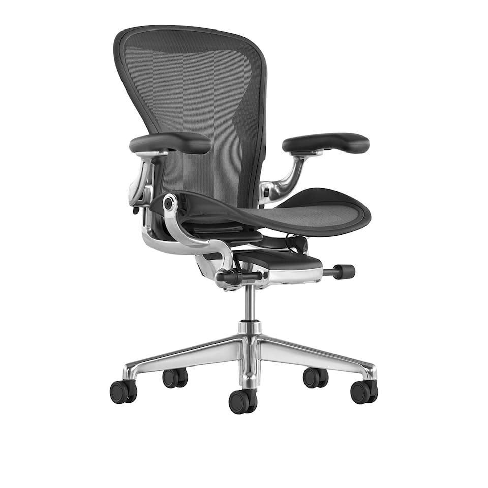 Aeron Chair Basic Back Support - Graphite/Polished Aluminium