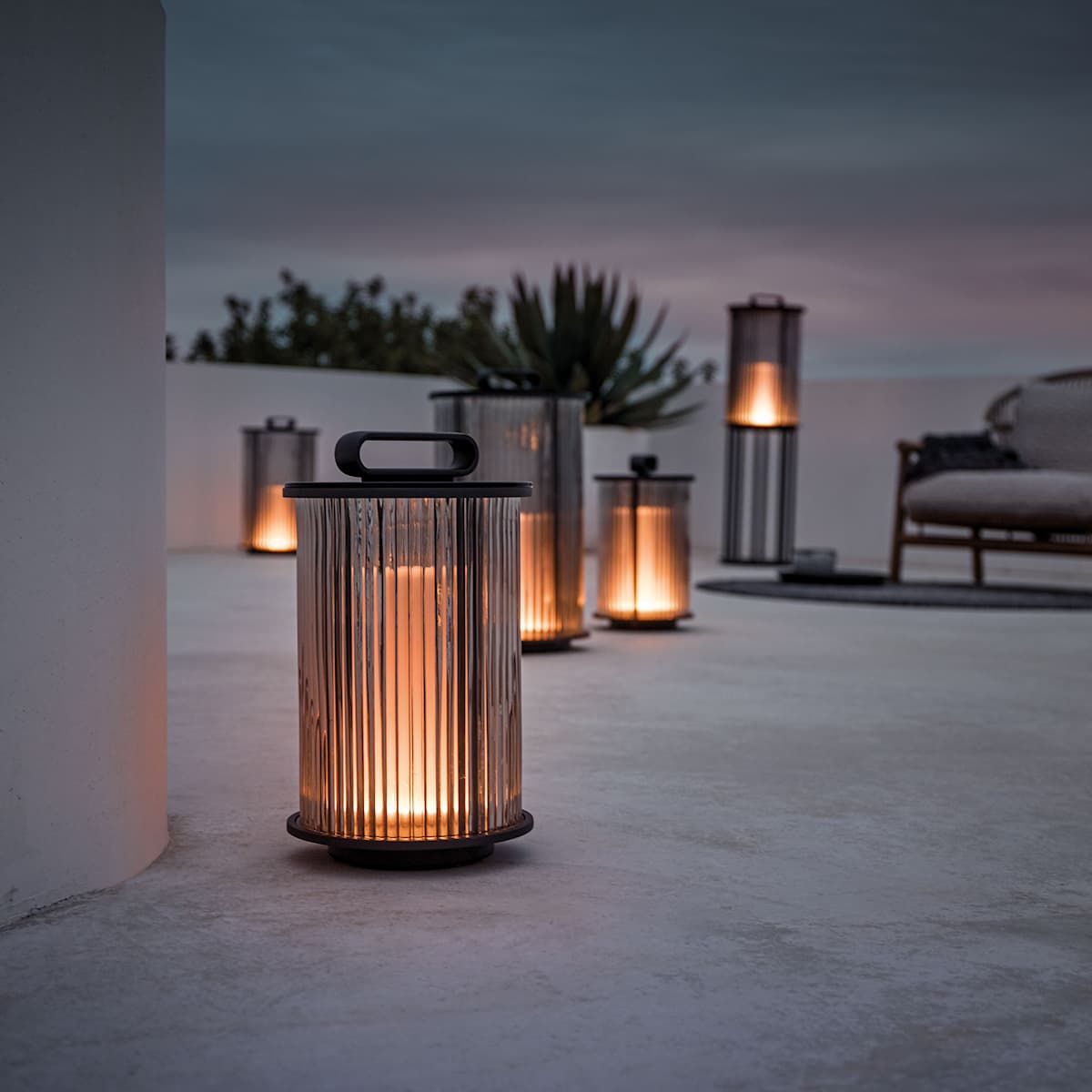 Ambient Line Small Glass Lantern