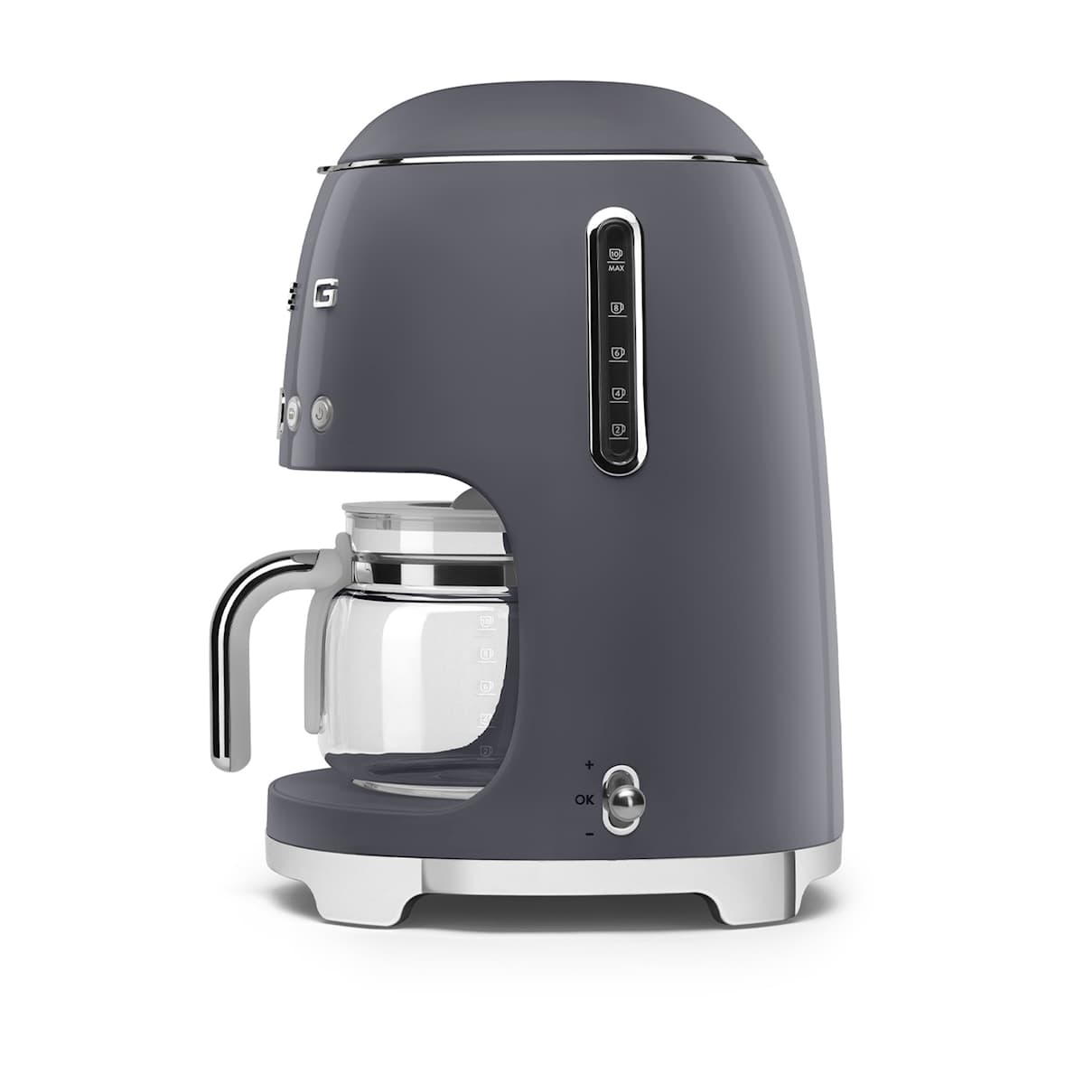 smeg chrome coffee machine