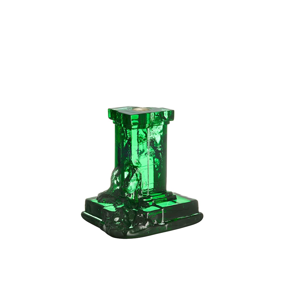 Rocky Baroque Candlestick Emerald Green