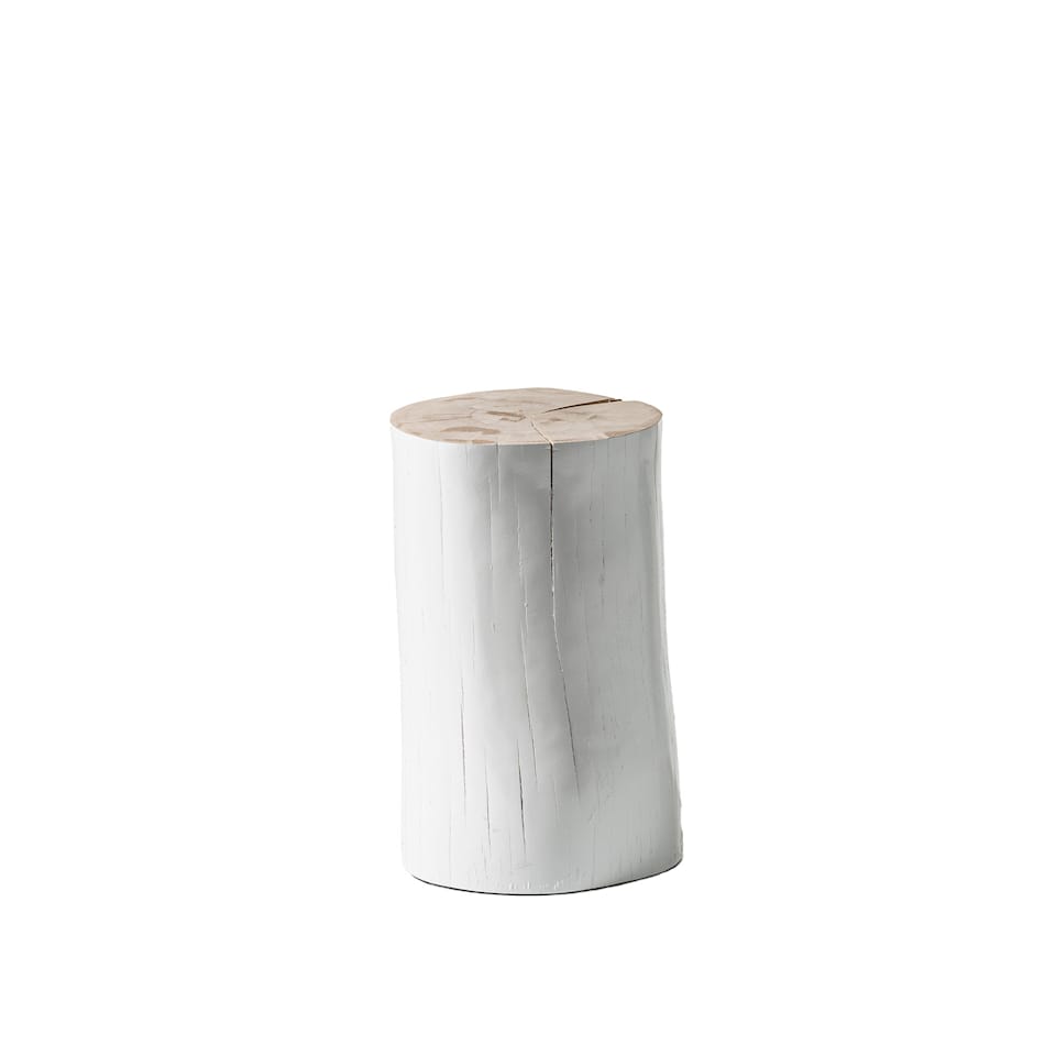Log Side Table - Bianco