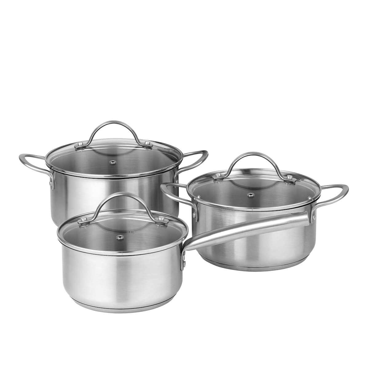 Loire Pot Set With Glass Lid - Set of 3