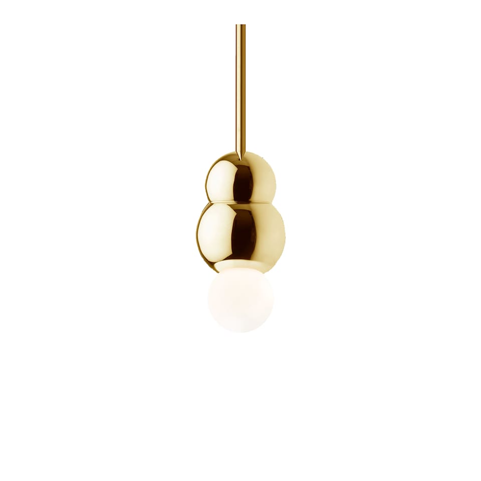 Ball Light Pendant Small Polished Brass
