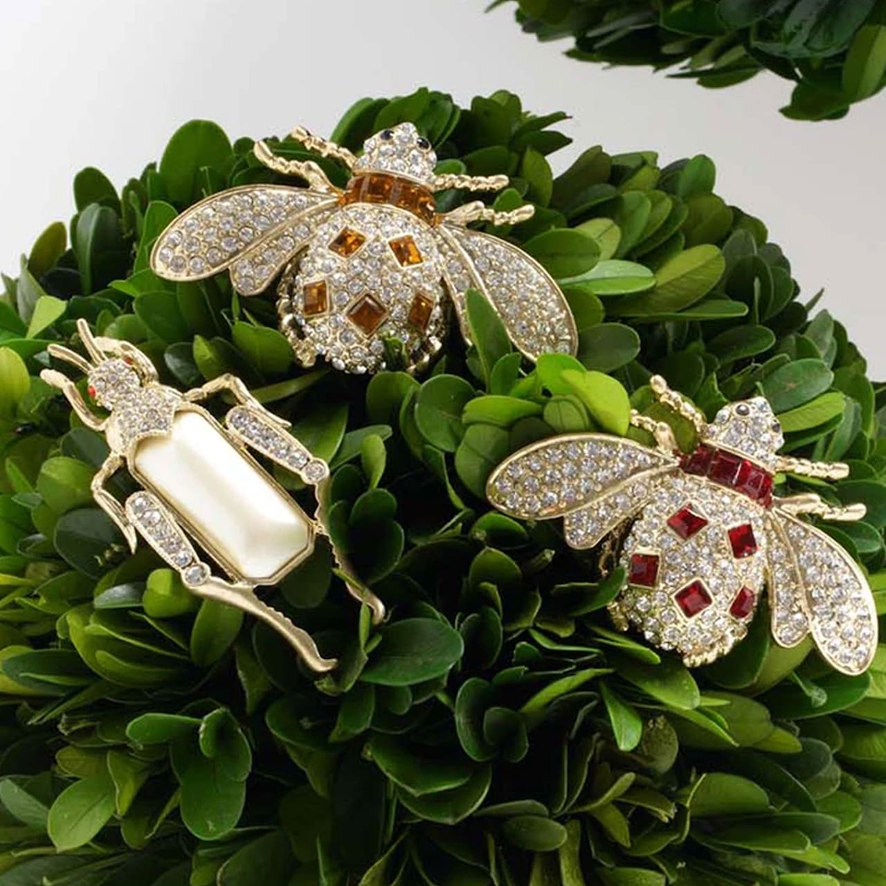 Jeweled Insect Clip Set