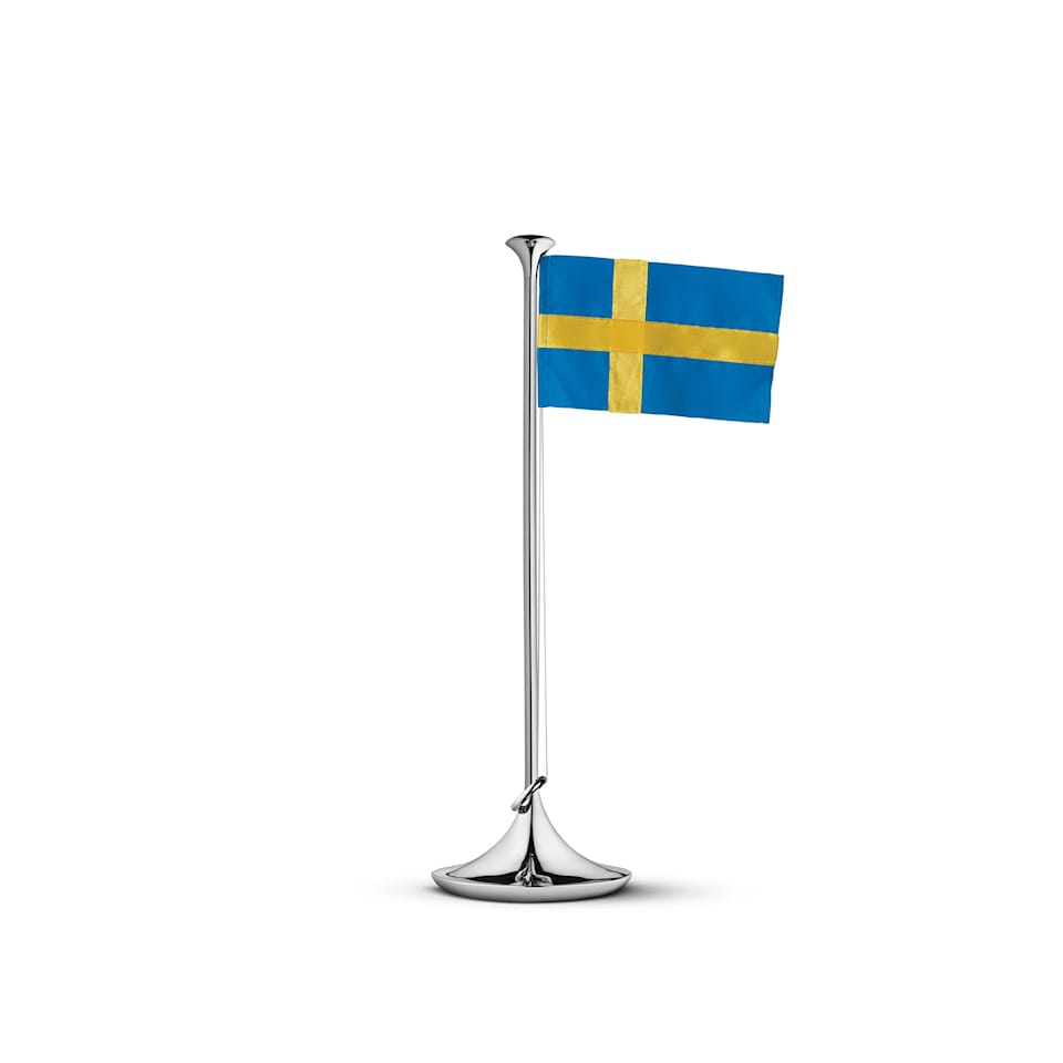 Georg Swedish Flag, Incl. Flagpole, Stainless Steel