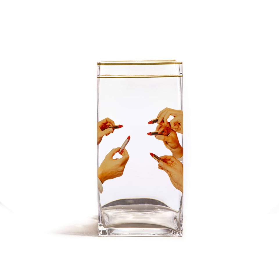 Glass Vase Big - Lipstick