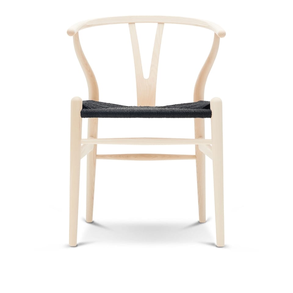CH24 Wishbone Chair - Ash/Black Cord