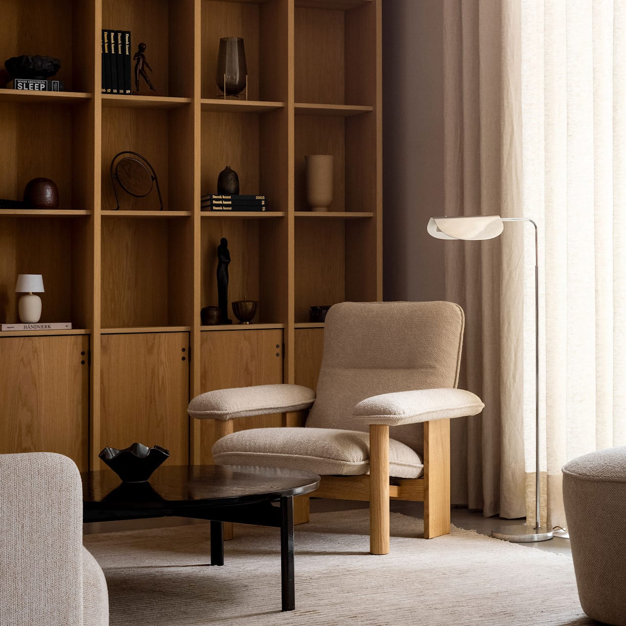 Brasilia Lounge Chair - Natural Oak