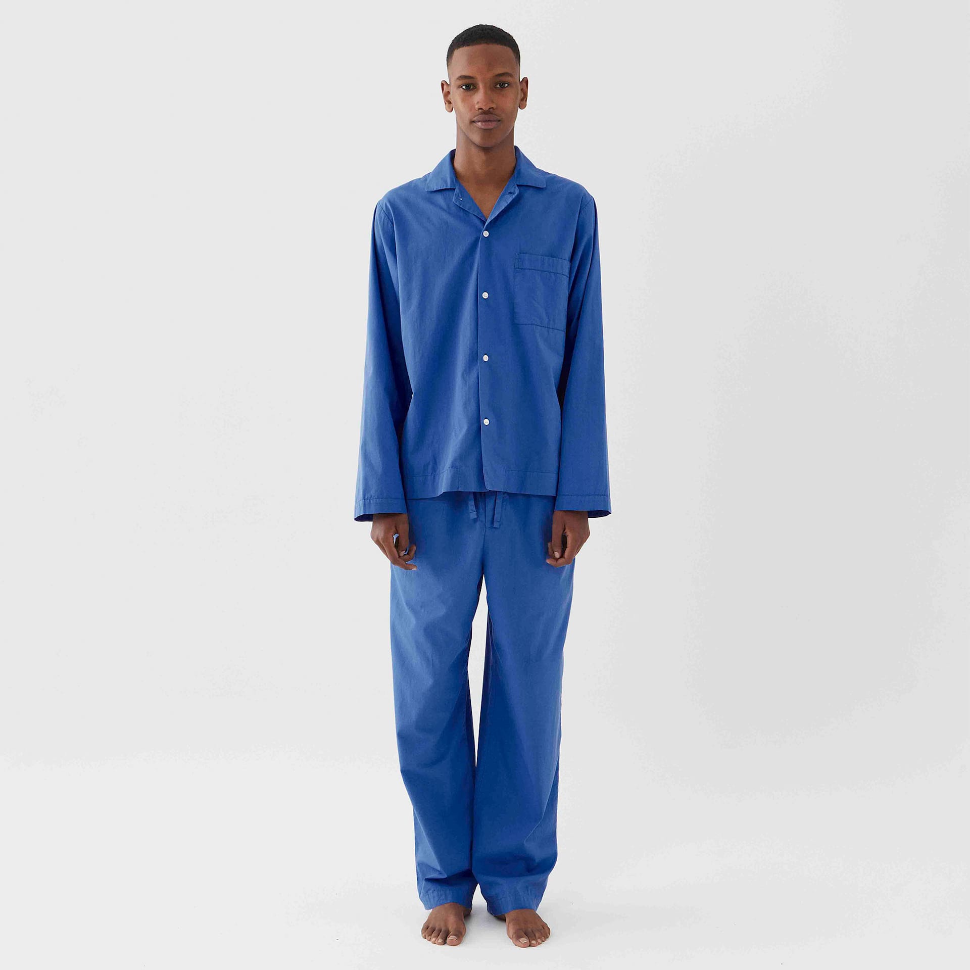 Buy Poplin Sleepwear Shirt Royal Blue from Tekla NO GA