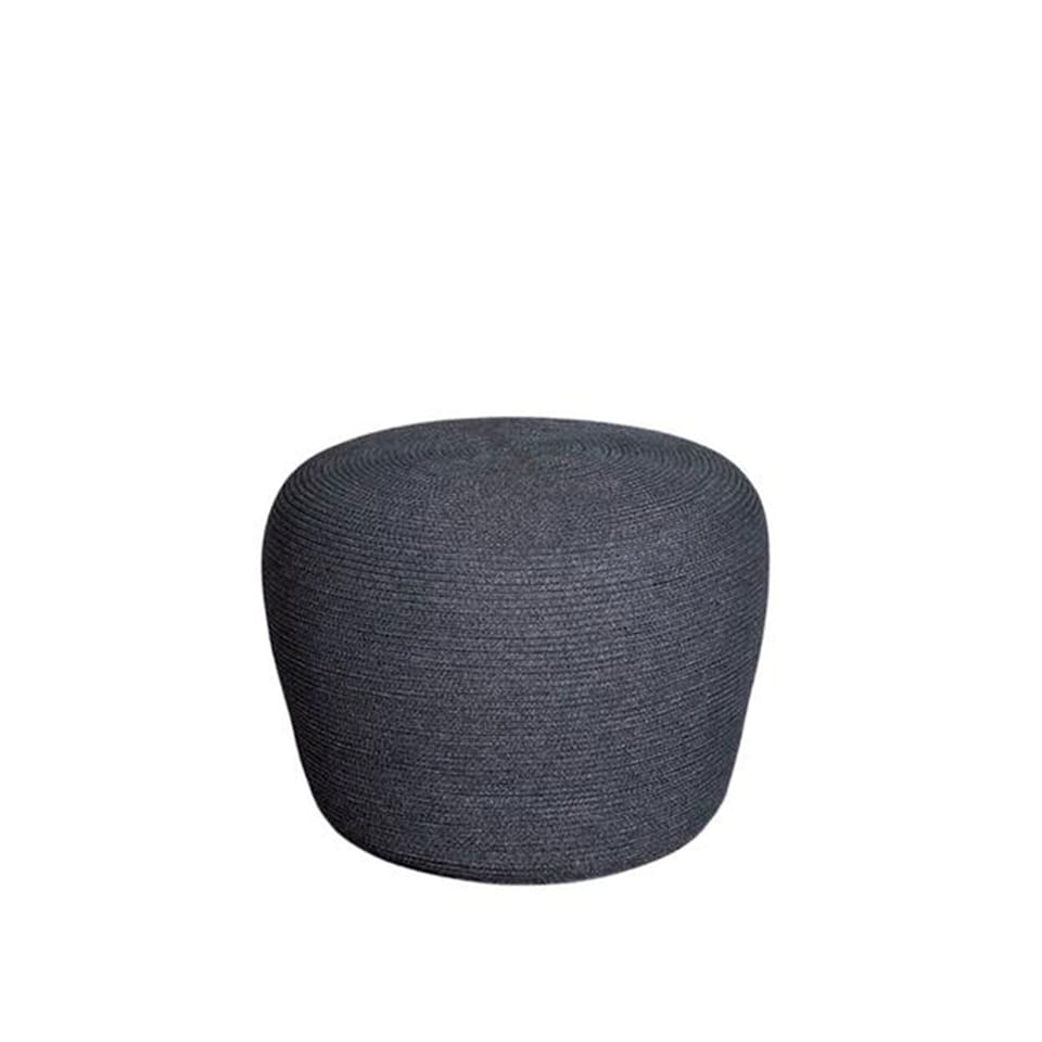 Circle Footstool Small, Conical, Dark Gray, Cane-line Soft Rope