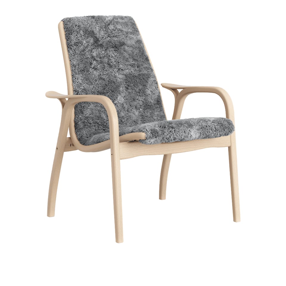Laminate Armchair - Lacquered Beech/Sheepskin Scandinavian Grey