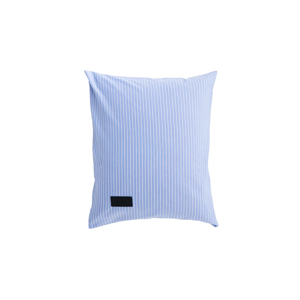 Wall Street Pillow Case Oxford Stripe Light Blue