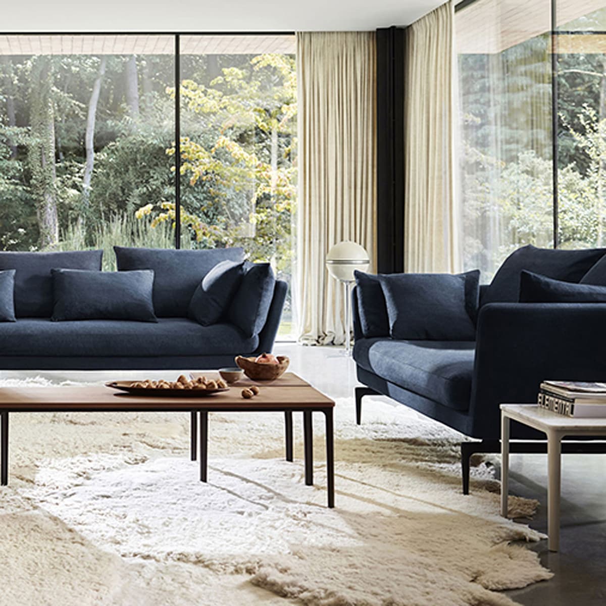 Le Corbusier, Pierre Jeanneret, Charlotte Perriand Lc2 Divano Two-Seat Sofa