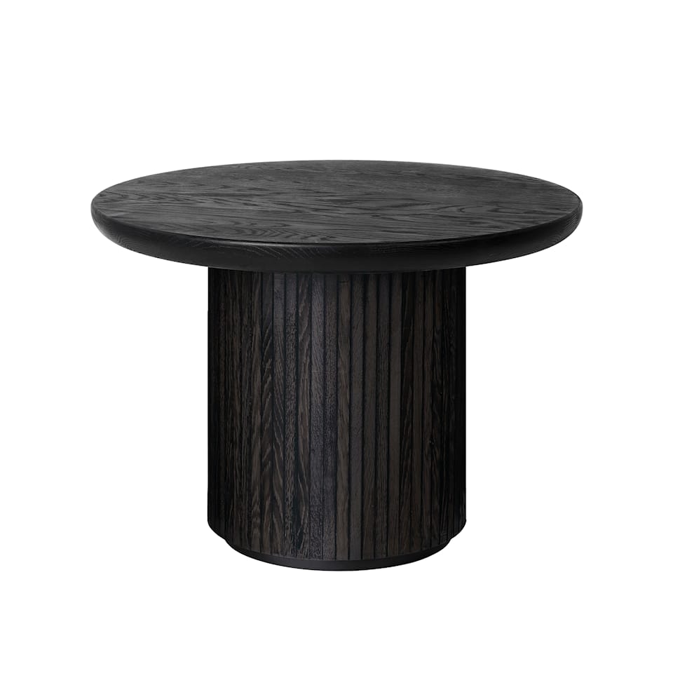 Moon Coffee Table Round Brown Black Stained Oak