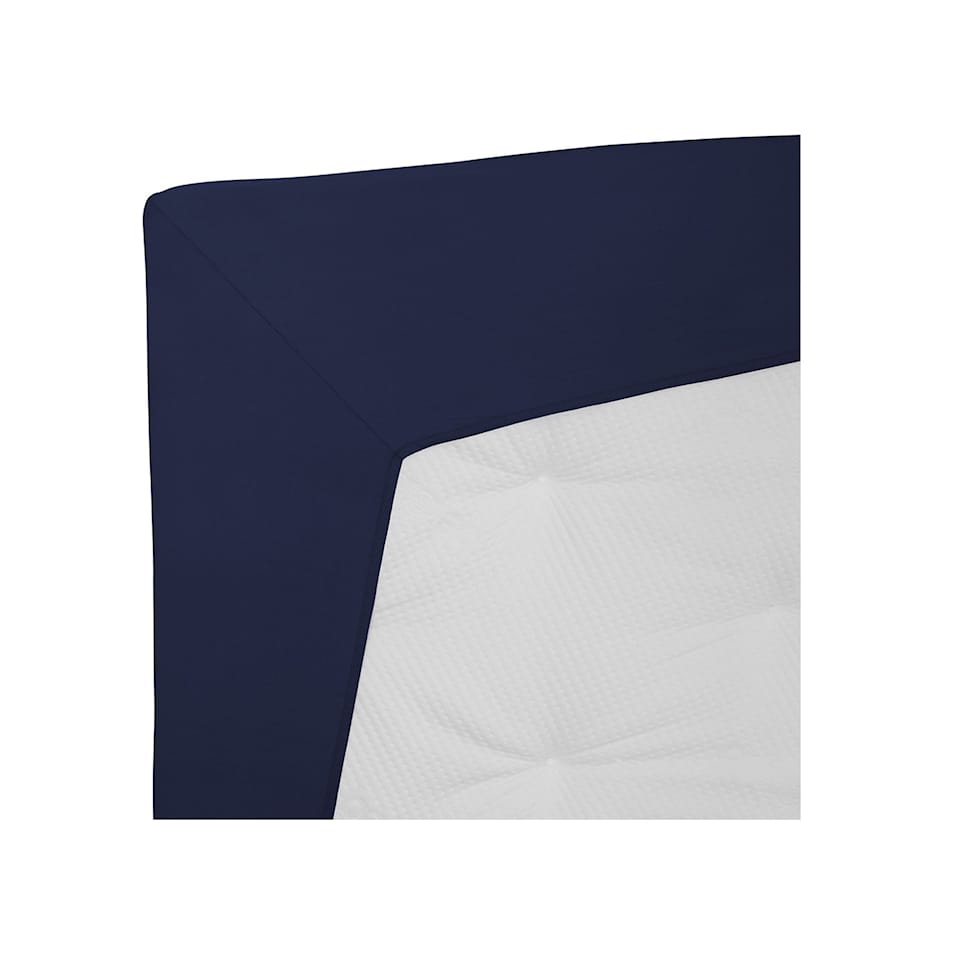 Naked Fitted Sheet Deep Blue