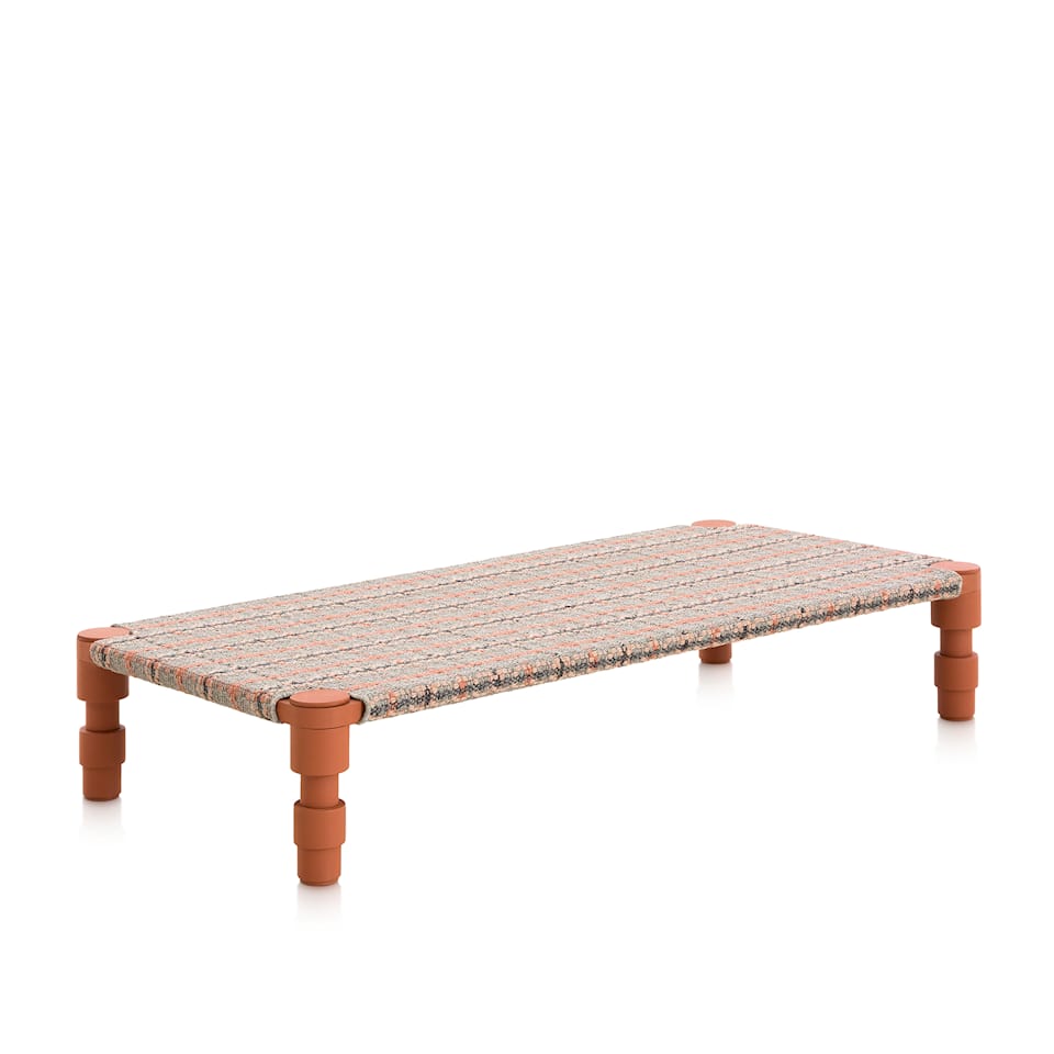Garden Layers Single Indian Bed - Tartan Terracotta