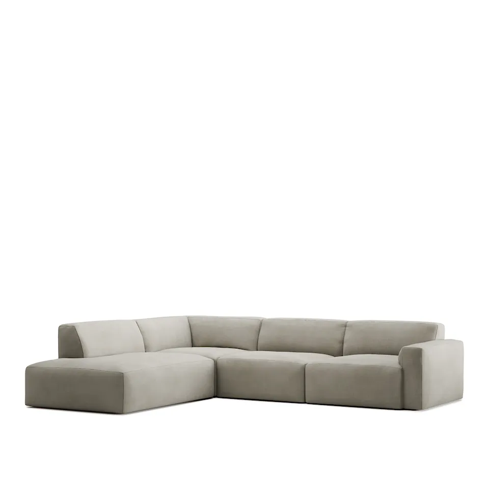 Brick 4-Seater Corner Open End Left - Shadow Khaki