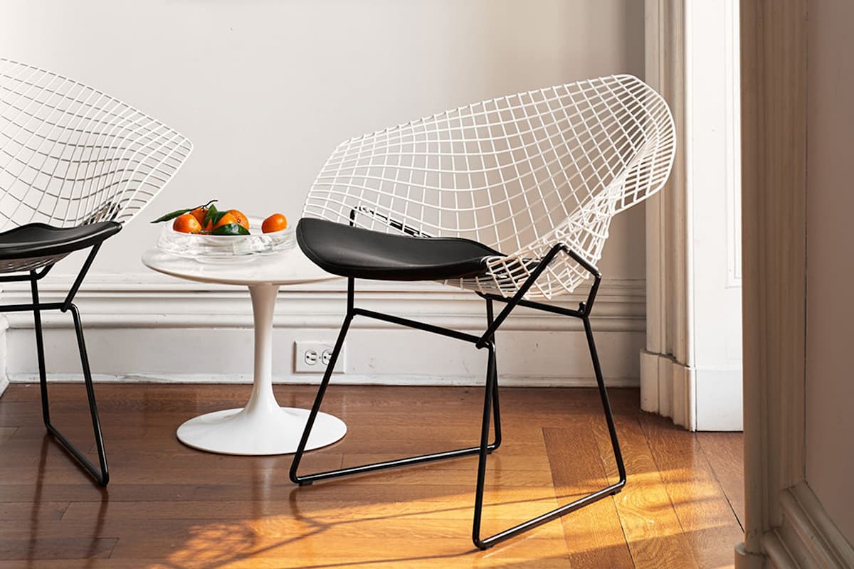 bertoia side chair with back pad & seat cushion