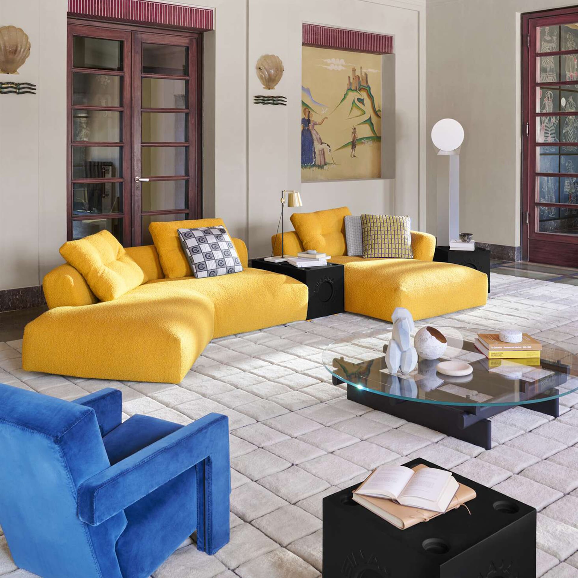 Yellow modular clearance sofa