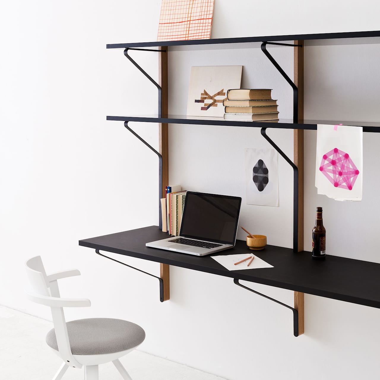 Kaari Shelf With Desk REB 010