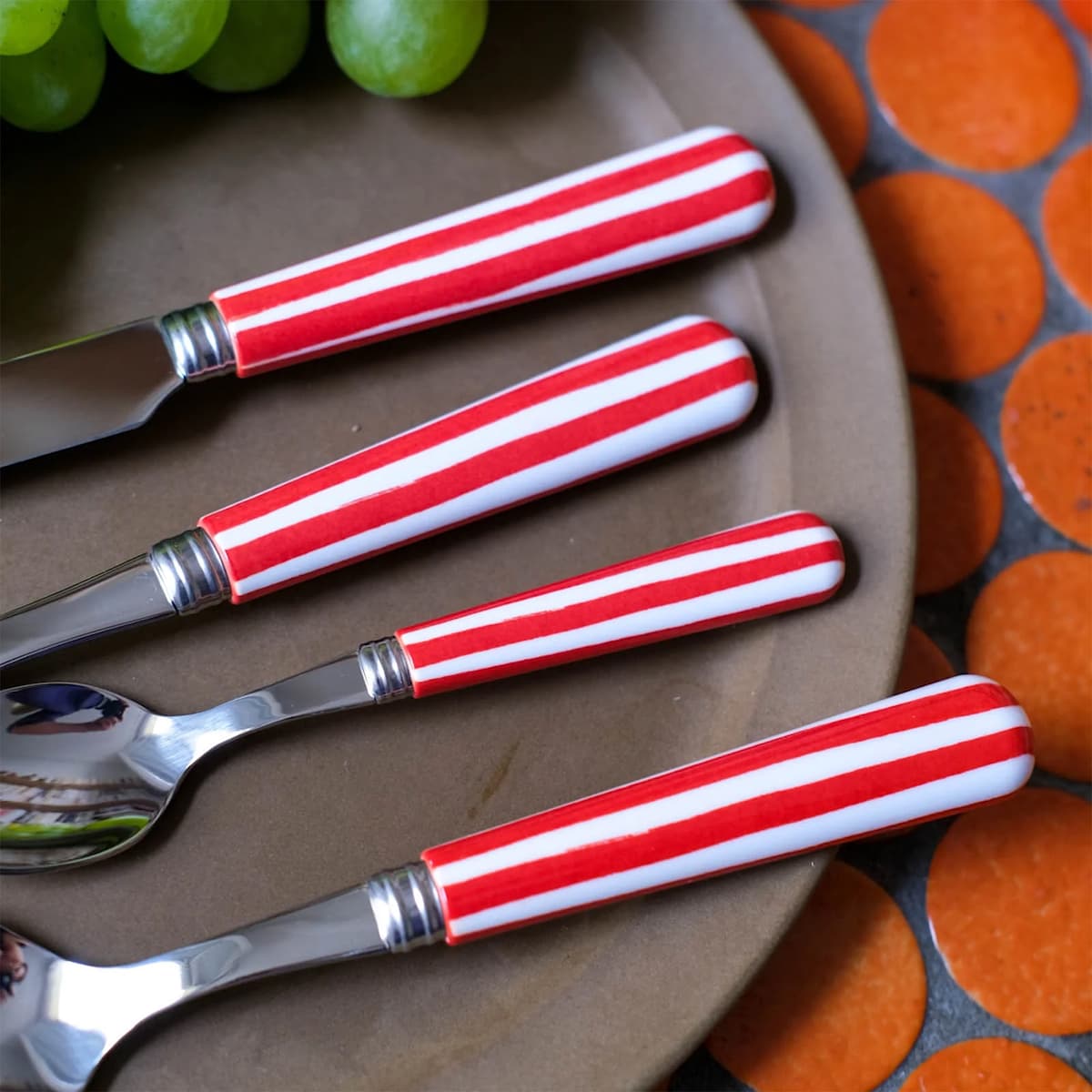 Tea Spoon White Stripe