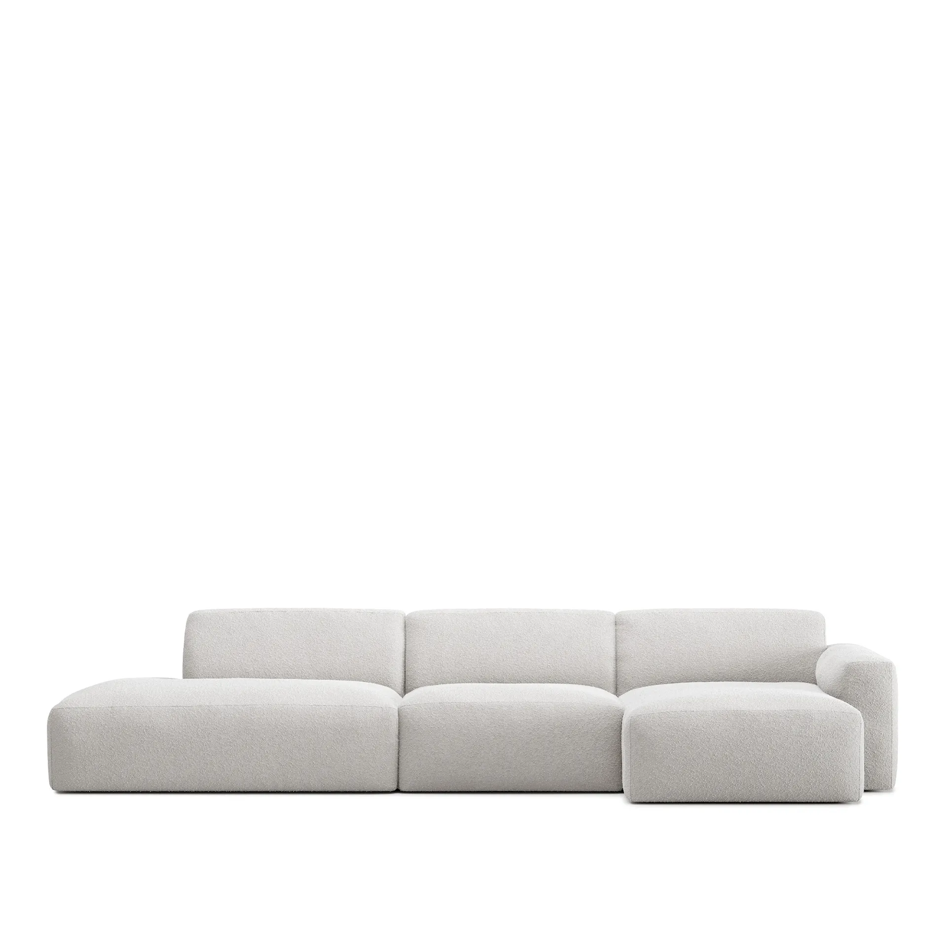 Brick 3-Seater Chaise Lounge Open End Left - NO GA - NO GA