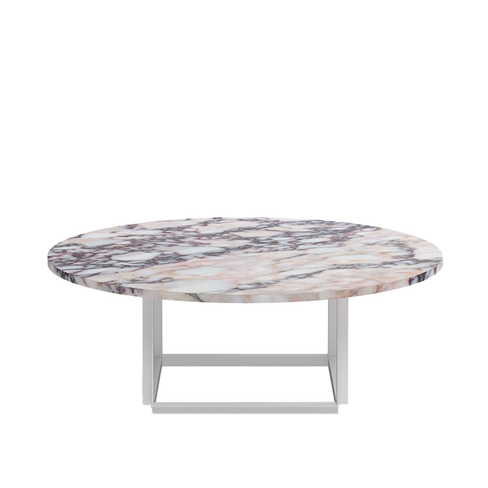 Florence Coffee Table Ø90 / White Viola Marble