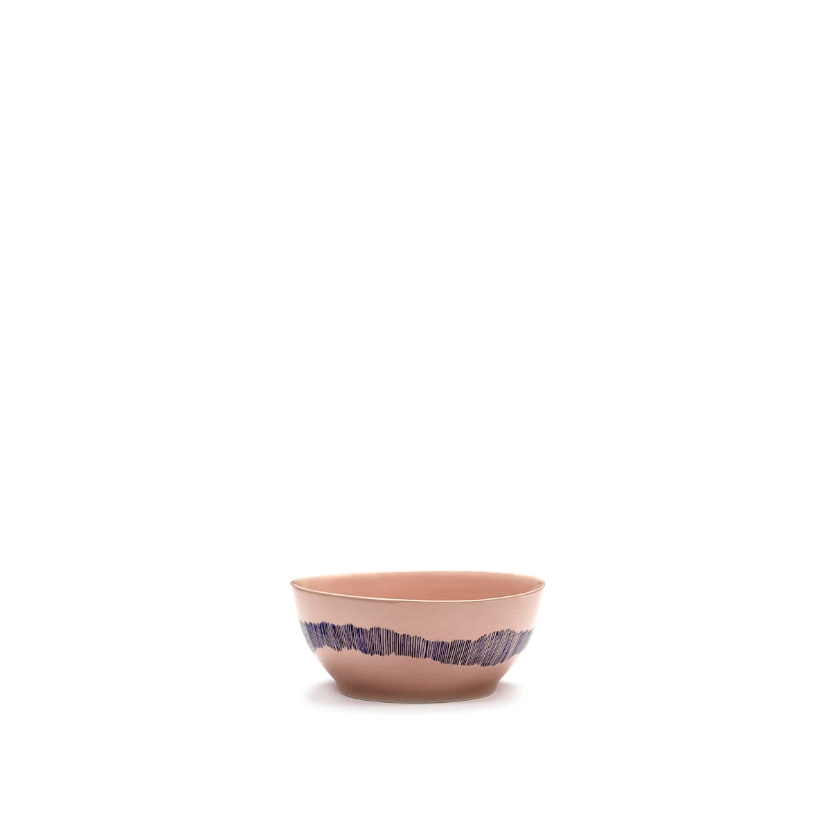 Feast Bowl - Delicious Pink Swirl-Stripes Blue