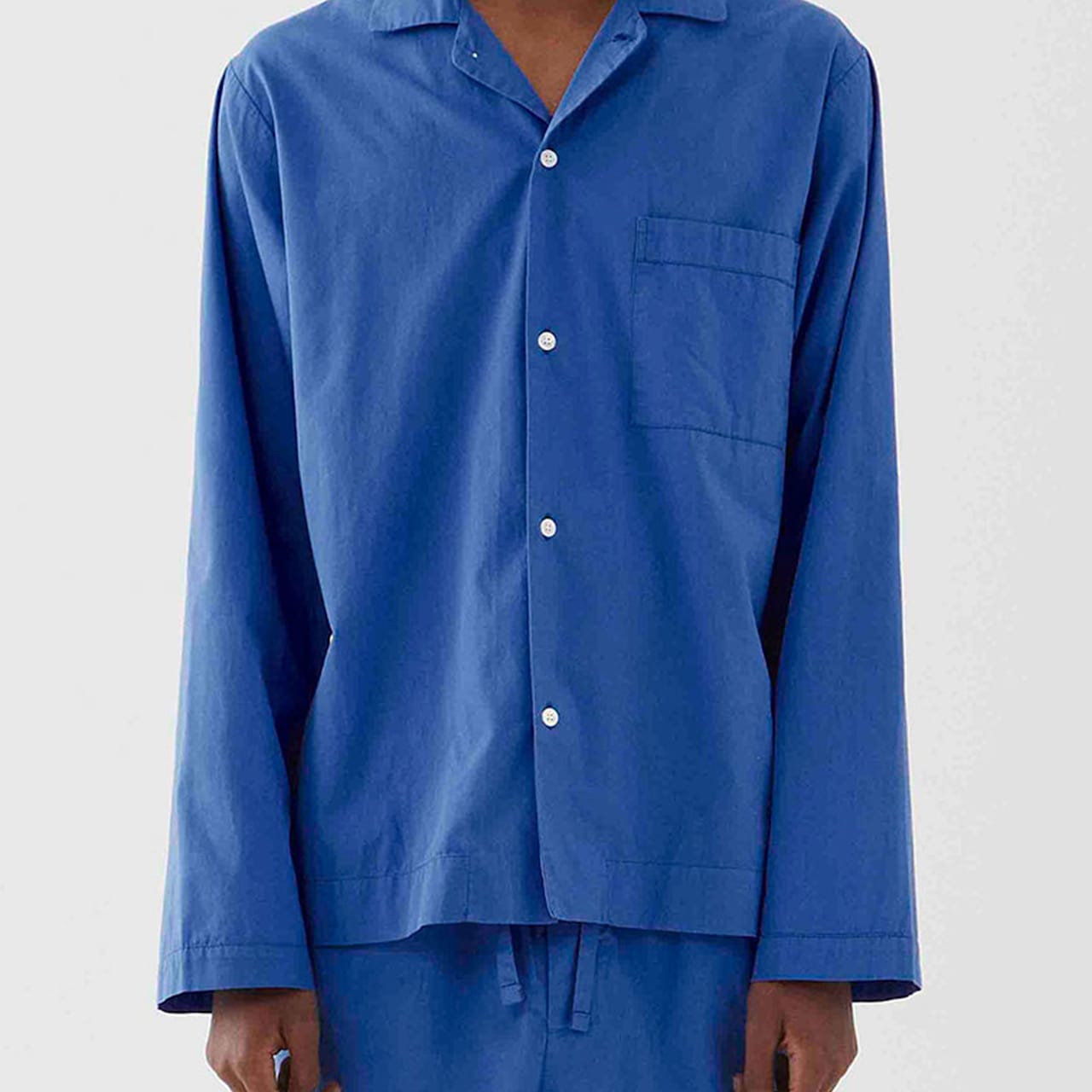 Poplin Sleepwear Shirt Royal Blue