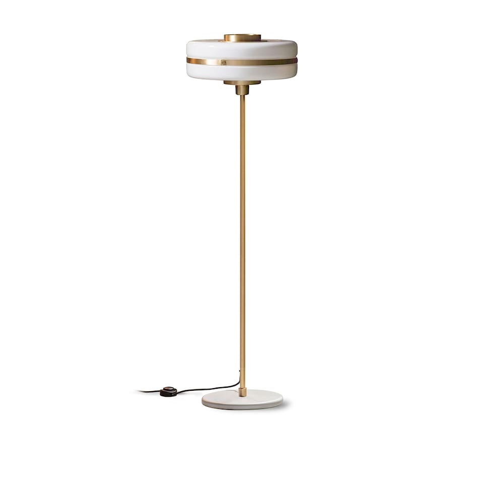 Masina Floor Lamp, Brass/Opal