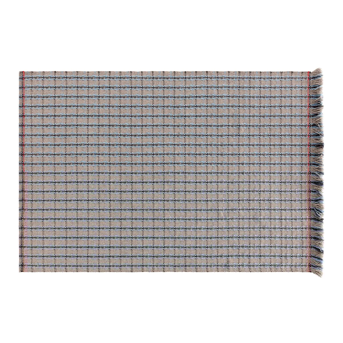 Garden Layers Rug - Checks Blue