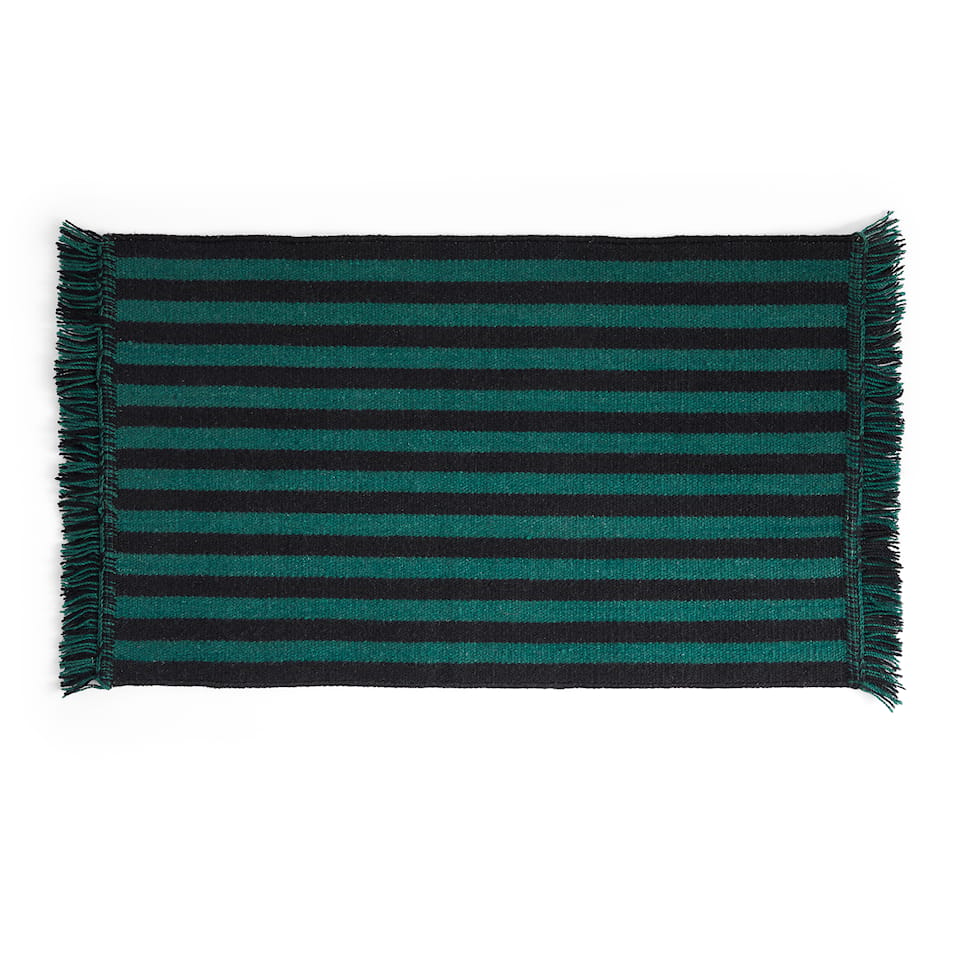 Stripes and Stripes Wool Mat Green