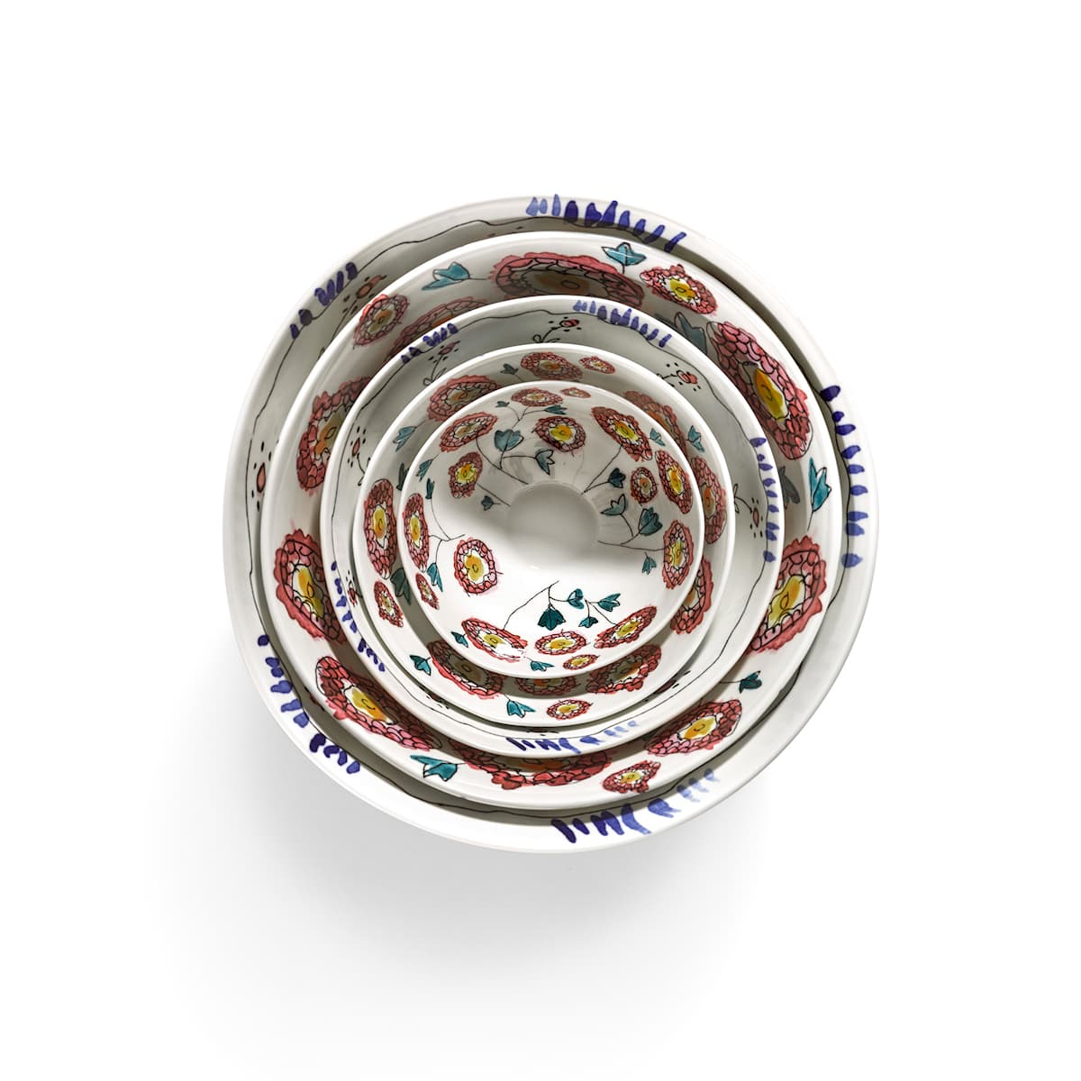 Serving Bowl L Anemone Milk