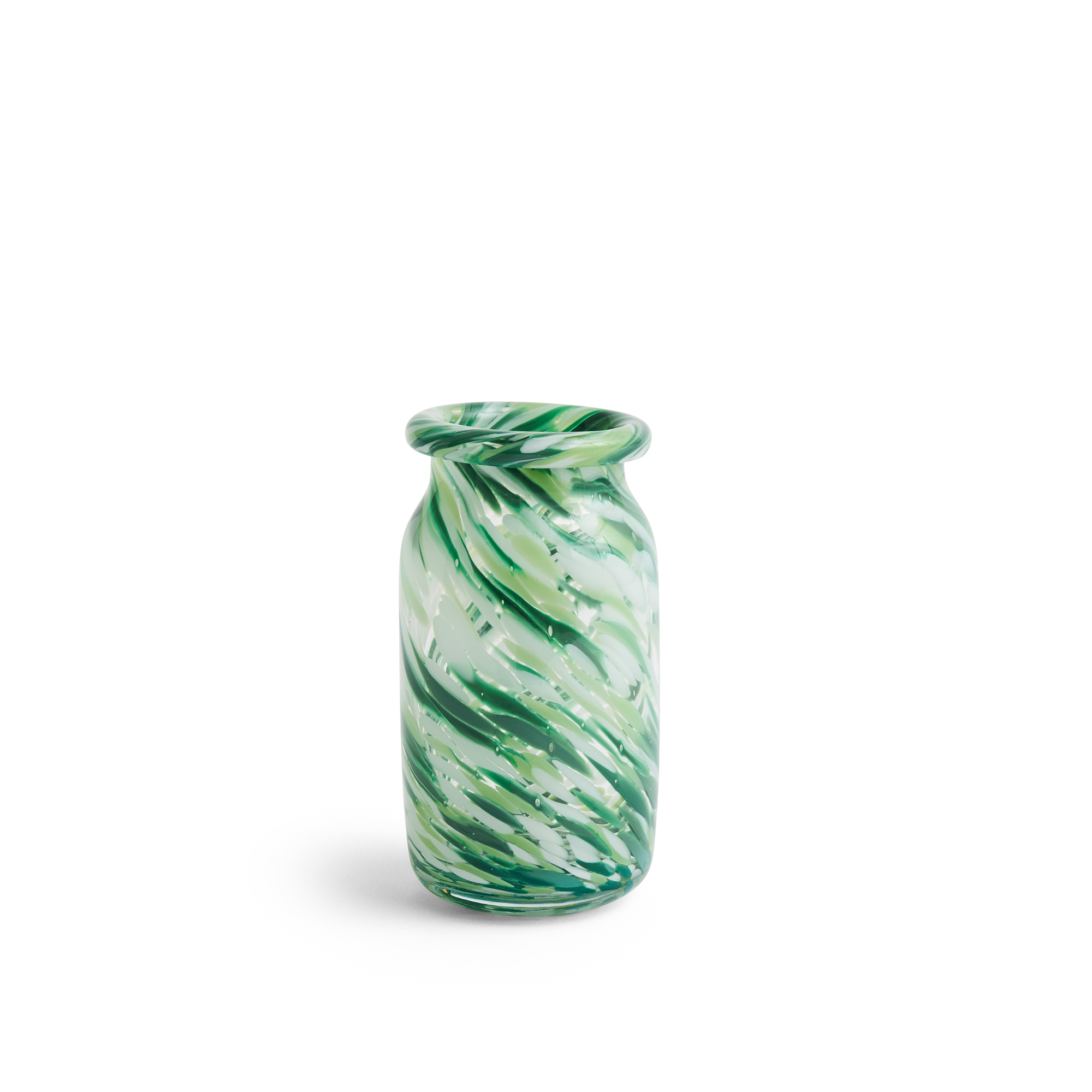 Splash Vase Roll Neck S / Green Swirl