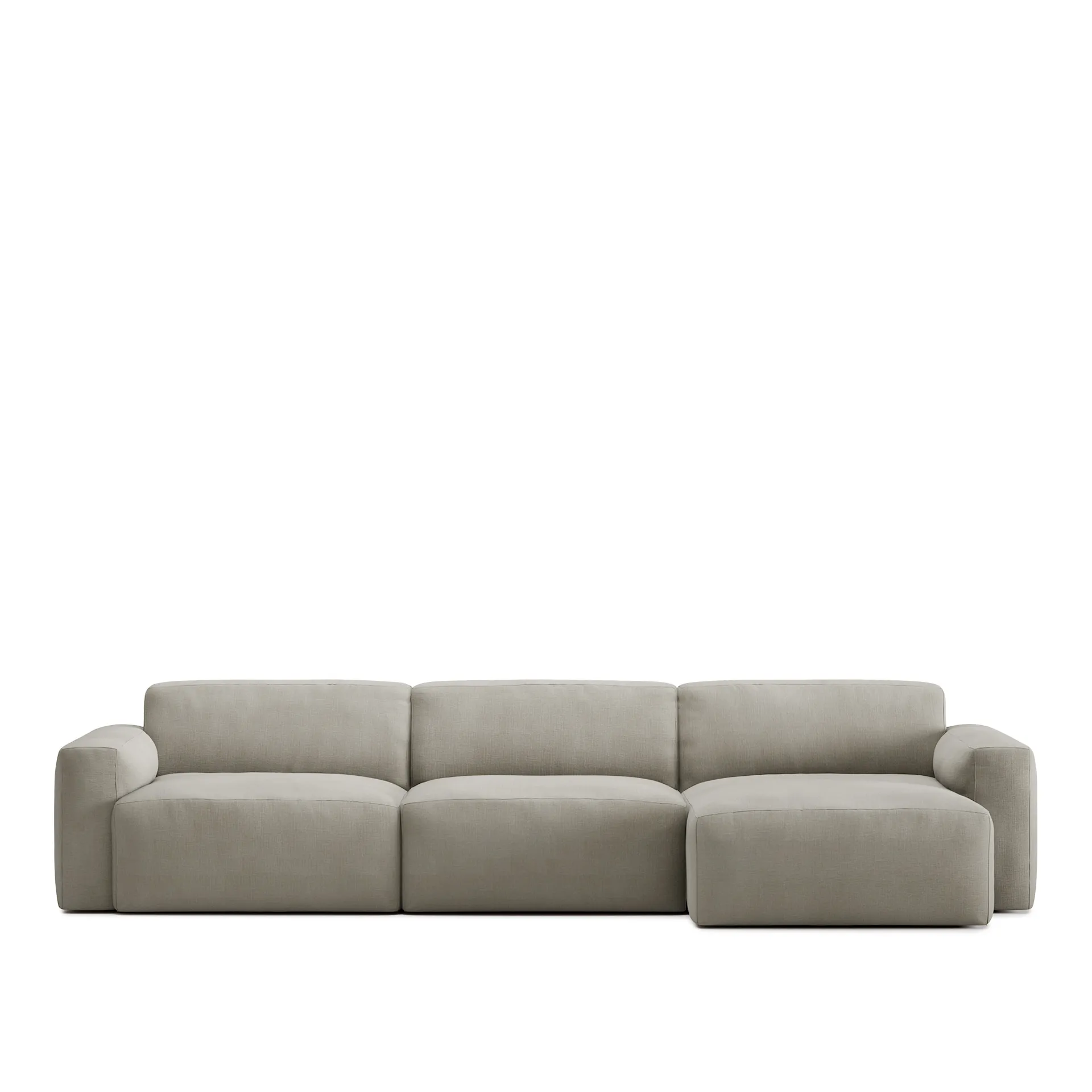 Brick 3-Seater Chaise Lounge Right - NO GA - NO GA