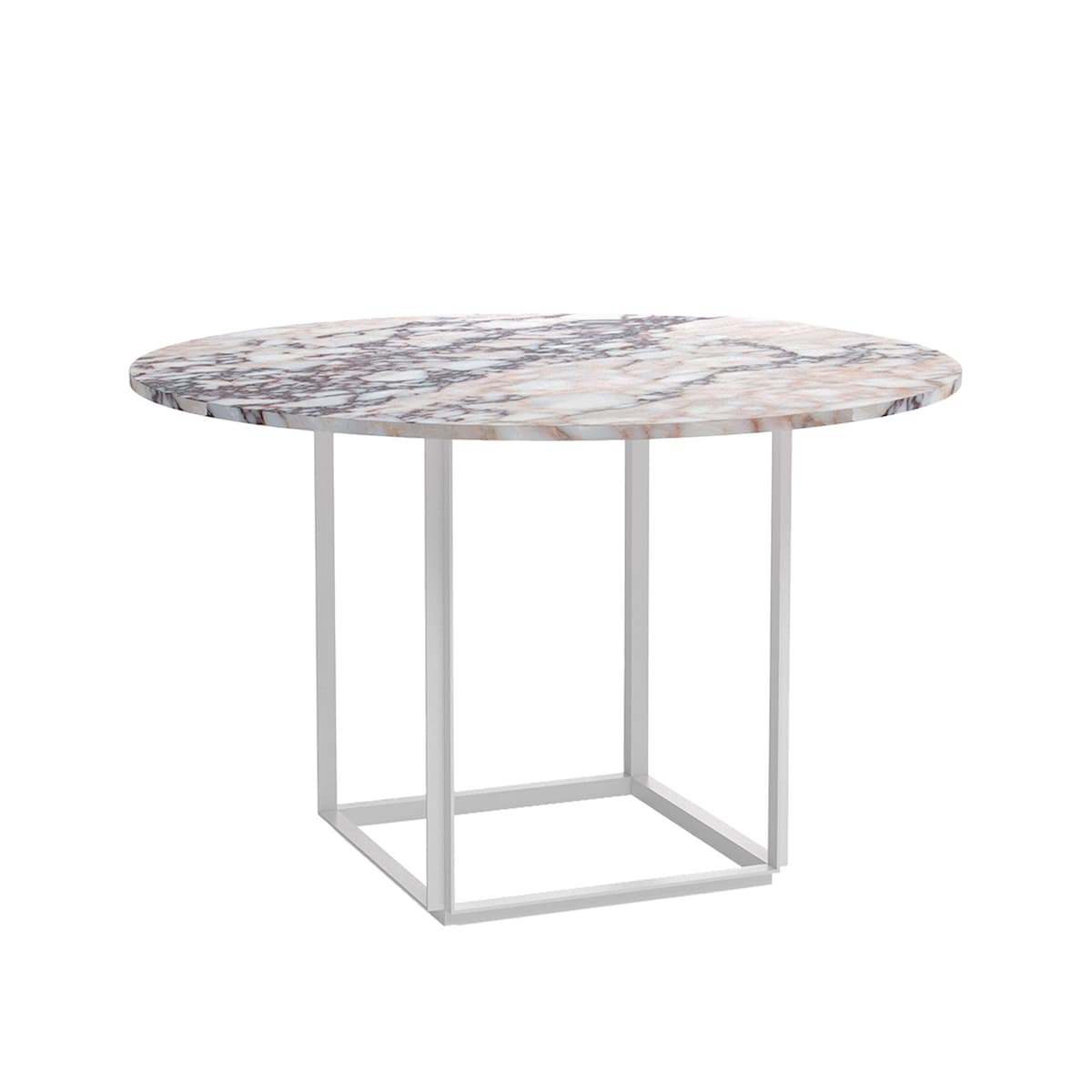 Florence White Round Dining Table 120cm