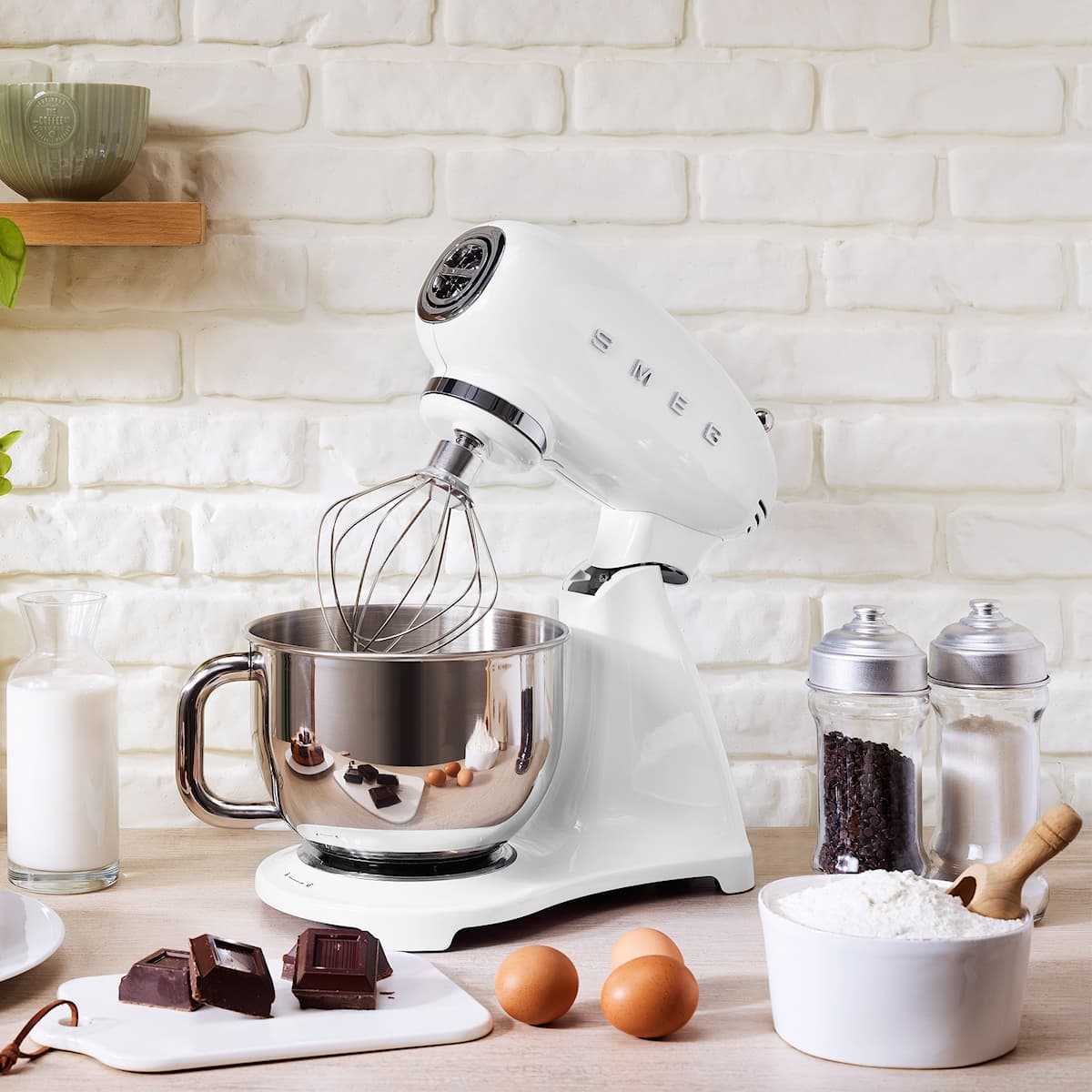 All-White Smeg Stand Mixer