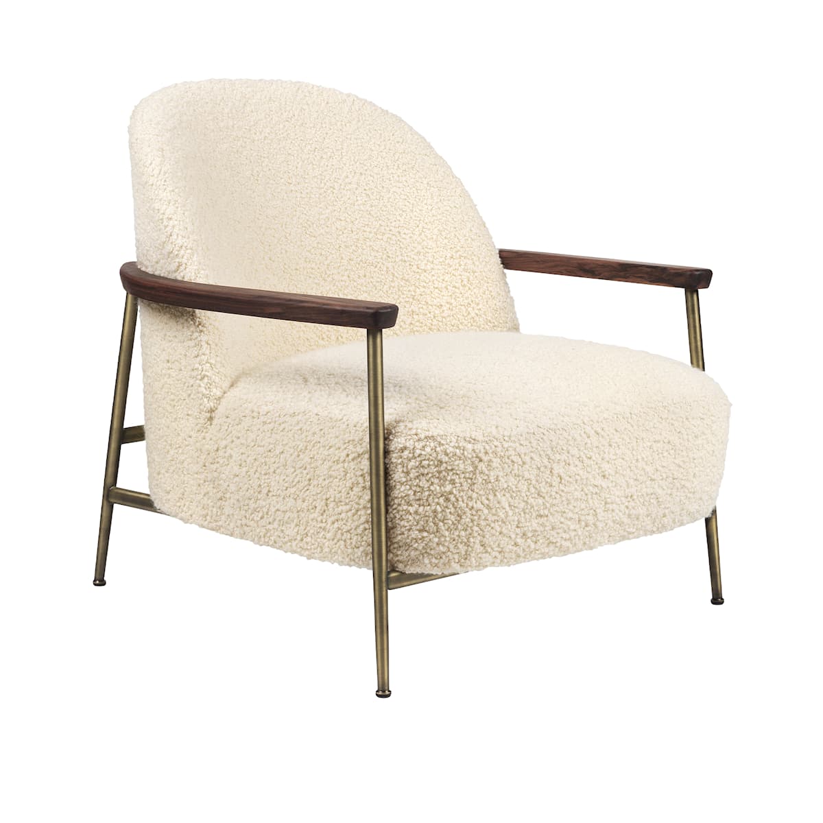 Sejour Lounge Chair with Armrest Walnut