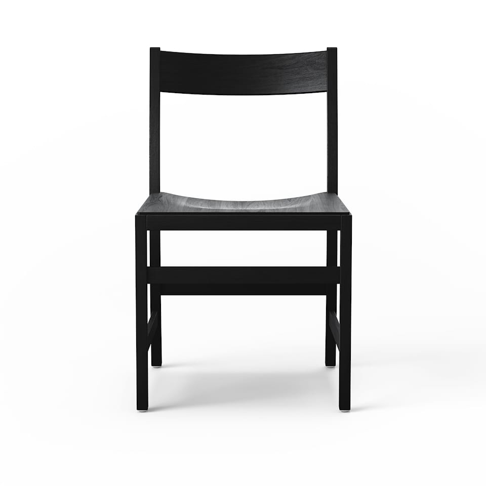Waiter XL Chair, Black Stained Beech, Uden polstring