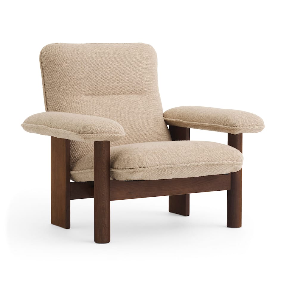 Brasilia Lounge Chair - Dark Stained Oak