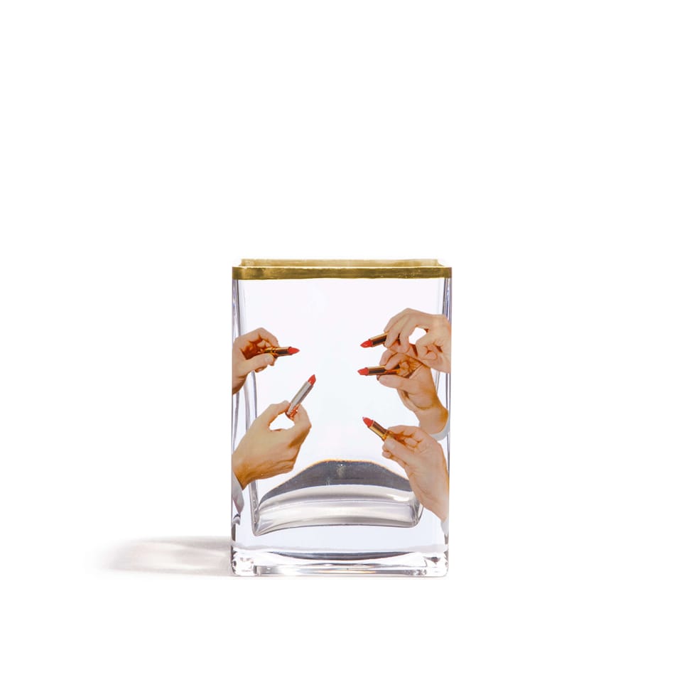 Glass Vase - Lipstick
